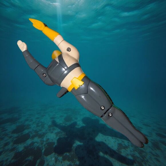 Vintage 1999 Jack In the Box KIDS MEAL AQUA MAN DC Super Hero Wind Up Figure B4 - Picture 4 of 4